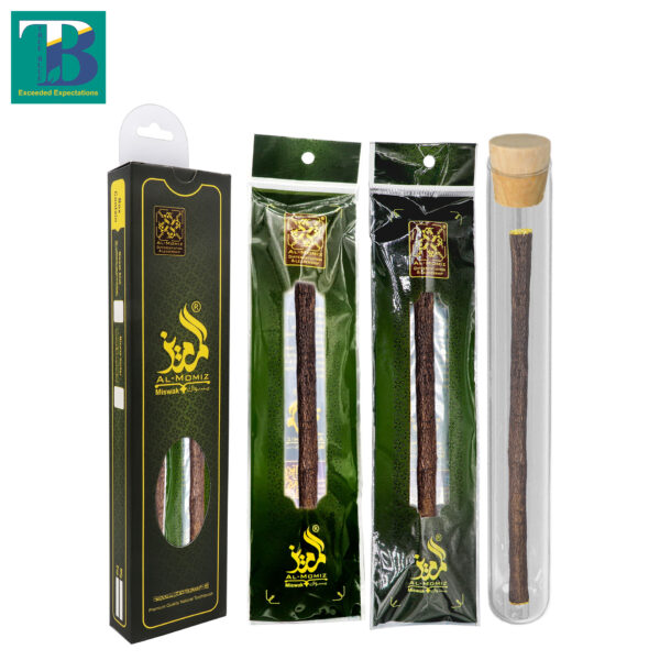 Natural 2 Piece Olive Miswak with Glass holder