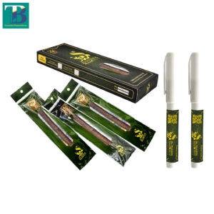 Three premium thick miswak sticks with two Doodiya holders for natural oral care, teeth whitening, and fresh breath.