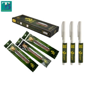 Miswak with Holder Three thick natural miswak sticks with individual plastic holders for hygiene and portability.