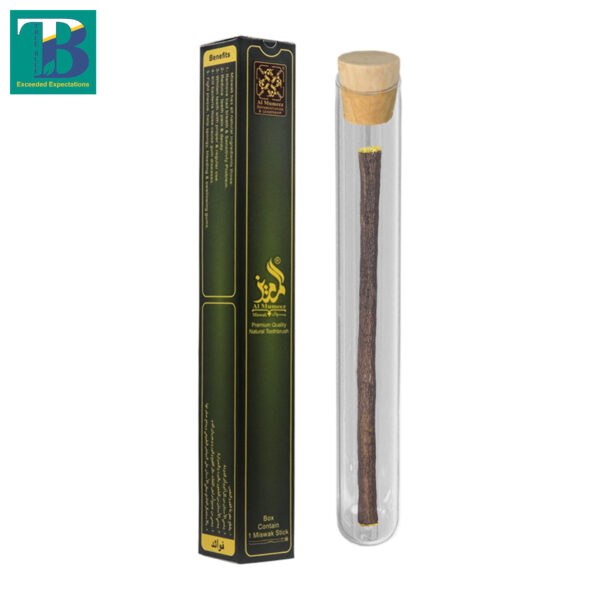 Natural Organic Olive Miswak with Glass Holder/case 1 Piece Box