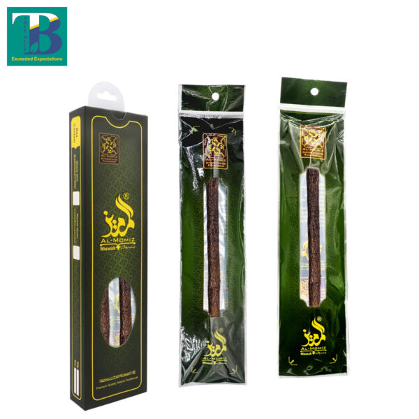 Al-Mumeez 2 Pieces natural olive miswak organic olive miswak natural toothbrush vacuum-sealed miswak stick