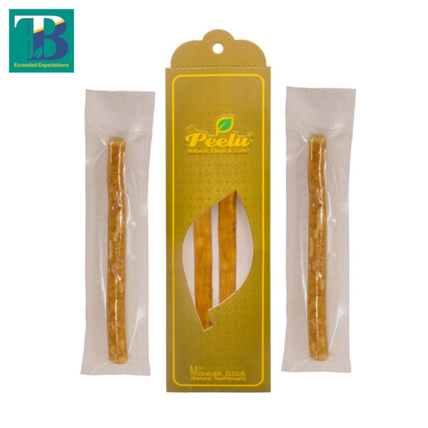 Peelu Miswak 2-piece flat box – natural teeth cleaning sticks in eco-friendly packaging