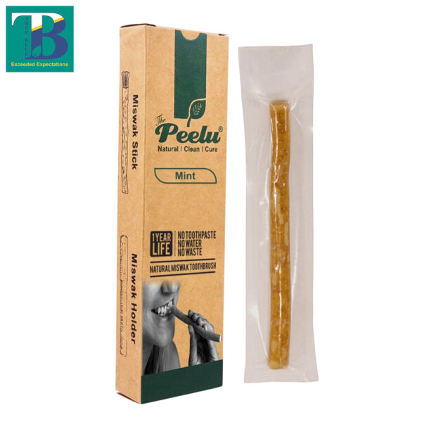 Peelu Mint Flavour Miswak natural toothbrush with refreshing mint taste, ideal for oral hygiene and fresh breath.