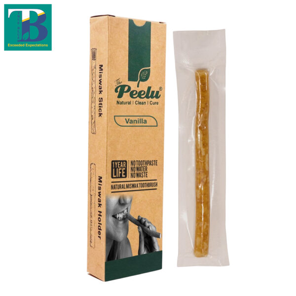 Peelu vanilla flavor miswak stick – natural teeth cleaning stick with a sweet aroma